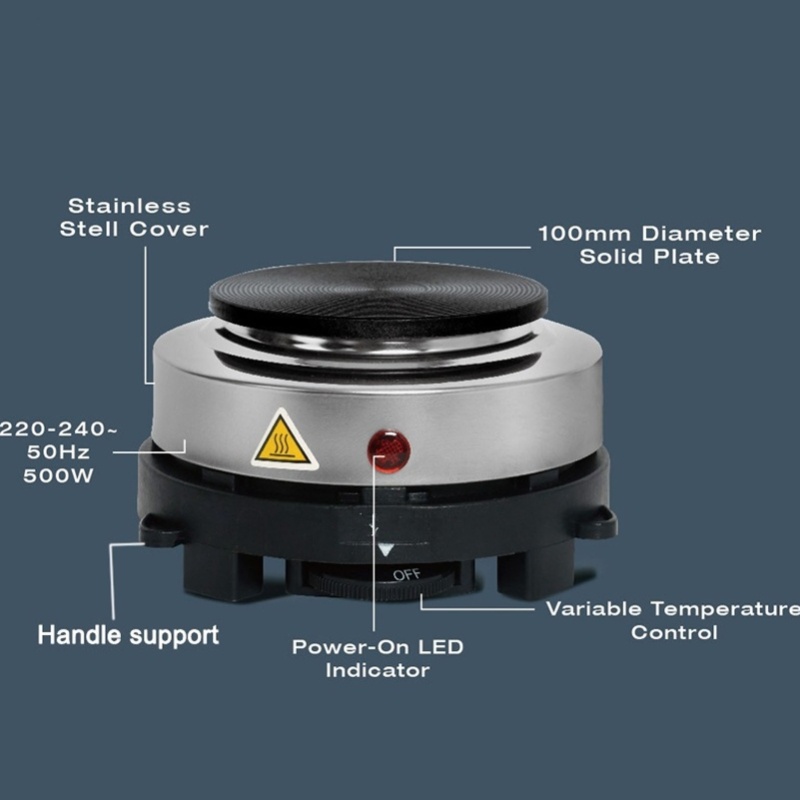 Hot Pot Electric - 500W Electric Hot Plate Stainless Steel