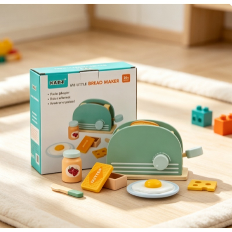 Kitchen Appliances Kids - Wooden Simulation Toaster Toy Kids Pretend
