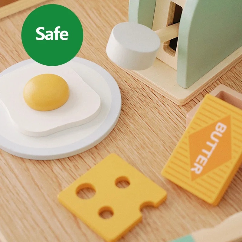 Wooden Simulation Toaster Toy  - Kitchen Appliances Kids 评论和价格