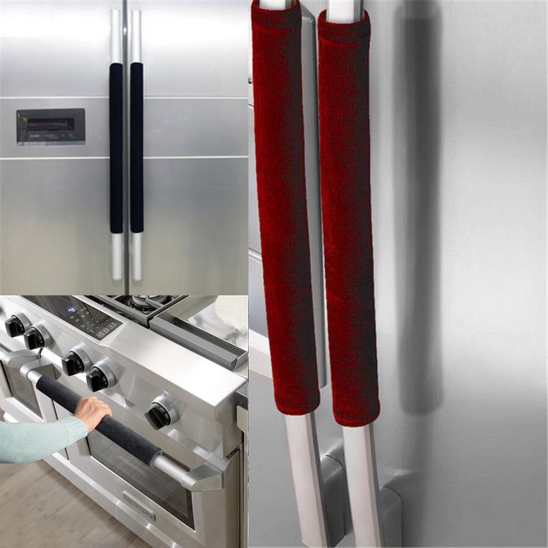 2Pcs/Set Refrigerator Door Han - Kitchen Appliances With Red Knobs 评论和价格