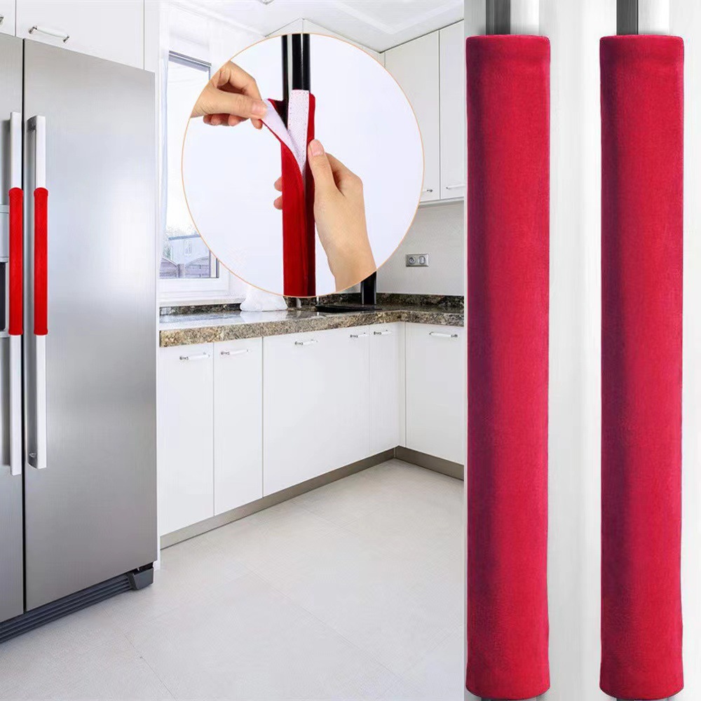 2Pcs/Set Refrigerator Door Han - Kitchen Appliances With Red Knobs 评论和价格